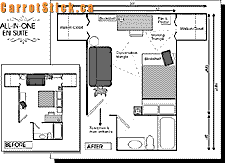 Living Room on Interior Designer Reworks Floor Plans Of Living Room   En Suite